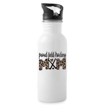 Best Field Hockey Mother Field Hockey Player Mama - Water bottle with straw - white - Right