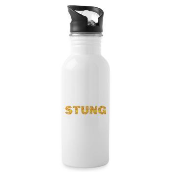 Bienen Honigbiene Bienenzüchter Imker Geschenk - Trinkflasche mit integriertem Trinkhalm - Weiß - Rechts