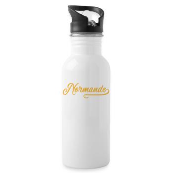 Normande - Gourde avec paille intégrée - blanc - Droite