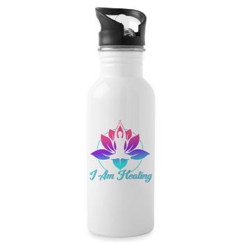 Symbole Reiki Maître Reiki Cadeau de Cristal Reiki - Gourde avec paille intégrée - blanc - Droite