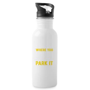 Home is where you park it, Motorhome Driving Desig - Water bottle with straw - white - Right