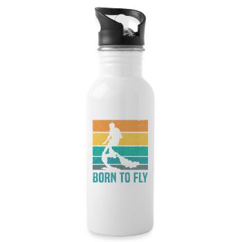 Born To Fly - Sports nautiques fun flyboarder - Gourde avec paille intégrée - blanc - Droite