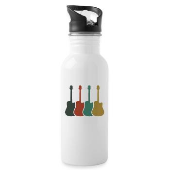 Guitare électrique Guitariste Guitare acoustique Musicien - Gourde avec paille intégrée - blanc - Droite