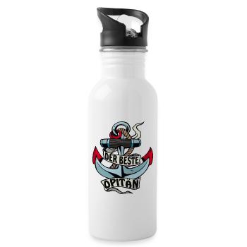 ANKER DER BESTE OPITÄN - Trinkflasche mit integriertem Trinkhalm - Weiß - Rechts