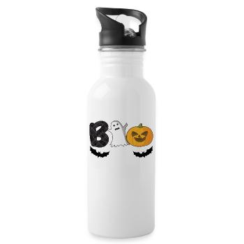 Ghost Stop Bullying Courage Journée de l’unité orange - Gourde avec paille intégrée - blanc - Droite