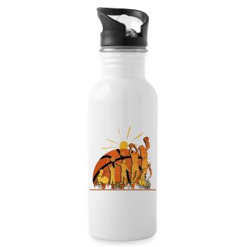 Basketball Sport Evolution BBall - Trinkflasche mit integriertem Trinkhalm - Weiß - Rechts