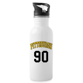 pittsburgh 90 - Water bottle with straw - white - Right