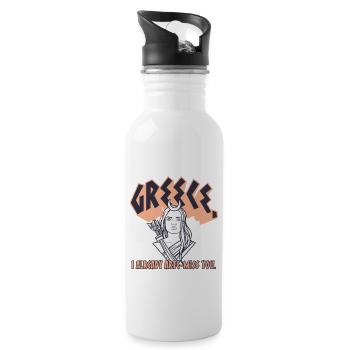 Antike Griechische Mythologie und Griechisches - Trinkflasche mit integriertem Trinkhalm - Weiß - Rechts