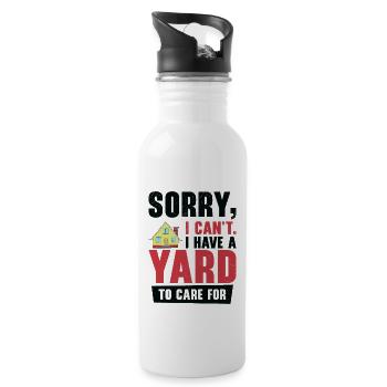 New Homeowner Housewarming Front Yard Back Yard - Water bottle with straw - white - Right