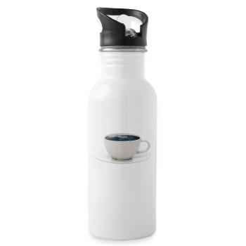Tasse à café - Je rêve de la mer - Gourde avec paille intégrée - blanc - Droite