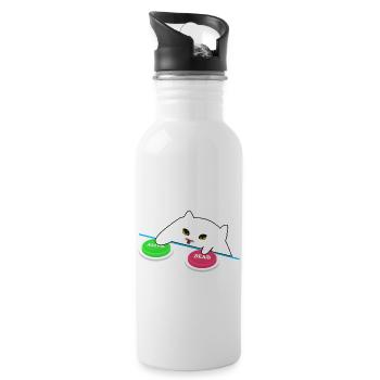 Le chat de Schrödinger - choisissez Weise! - Gourde avec paille intégrée - blanc - Droite
