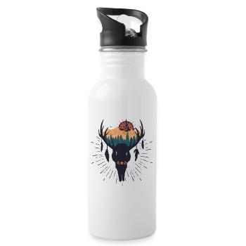 Hiking Camping Camping Outdoor Hiking Tour Hikers - Water bottle with straw - white - Right