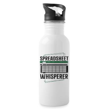 Accountant Bookkeeper Accounting - Water bottle with straw - white - Right