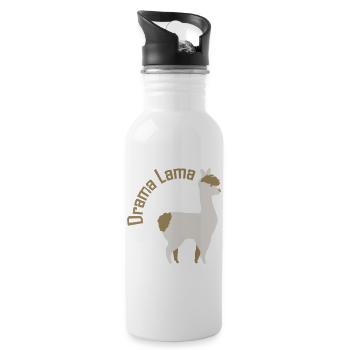 Dramalama - Trinkflasche mit integriertem Trinkhalm - Weiß - Rechts