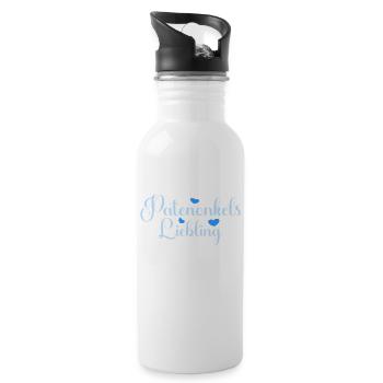 Patenonkels Liebling Patenkind Patenonkel - Trinkflasche mit integriertem Trinkhalm - Weiß - Rechts