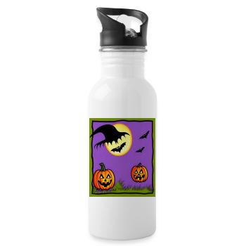 Halloween Kinderparty - Trinkflasche mit integriertem Trinkhalm - Weiß - Rechts