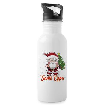 K-Pop Idol Santa Christmas K-Pop - Water bottle with straw - white - Right