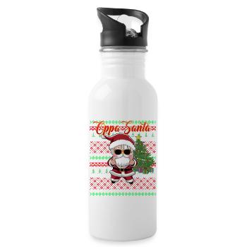 Oppa Santa Claus Korean Pop Christmas - Water bottle with straw - white - Right