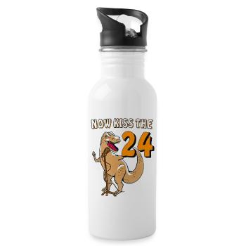 MAINTENANT EMBRASSEZ LES 24 - Gourde avec paille intégrée - blanc - Droite