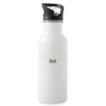 Berlin Buch - Trinkflasche mit integriertem Trinkhalm - Weiß - Rechts