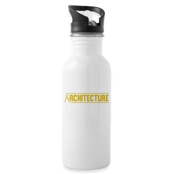 Architecte Cadeau Profession Architecture Emploi Architecte - Gourde avec paille intégrée - blanc - Droite