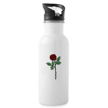 Roses, ChaneI and - Water bottle with straw - white - Right