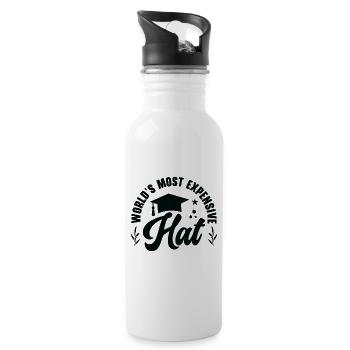 Student Graduation Celebration Grad Student - Water bottle with straw - white - Right
