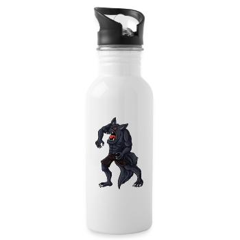 Loup-garou - Gourde avec paille intégrée - blanc - Droite