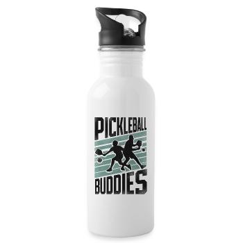 Pickleball Amis Pickleball - Gourde avec paille intégrée - blanc - Droite