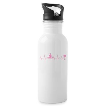 Yoga - Water bottle with straw - white - Right