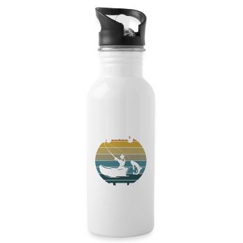 This fishing legend is 50 years 50 birthday - Water bottle with straw - white - Right