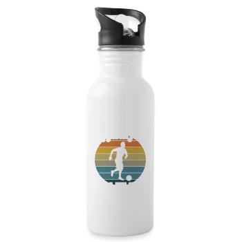 This football legend is 50 years 50 birthday - Water bottle with straw - white - Right