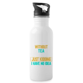 Tea Drinker Tea Lover Gift Tea - Water bottle with straw - white - Right