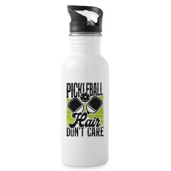 Pickleball Girl Ladies Pickleball - Trinkflasche mit integriertem Trinkhalm - Weiß - Rechts