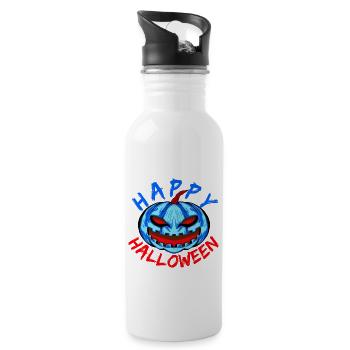 Joyeux halloween - Gourde avec paille intégrée - blanc - Droite