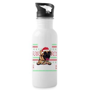 Pyjama pour chien mignon - Boxer Dog Lover Noël - Gourde avec paille intégrée - blanc - Droite