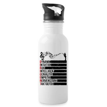 Choirmaster Orchestra Conductor Music Key Music - Water bottle with straw - white - Right