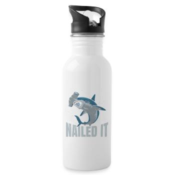 Nailed For All Shark Lovers - Water bottle with straw - white - Right