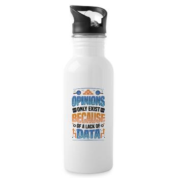 Meinungen Datenmangel - Datenwissenschaftler Daten - Trinkflasche mit integriertem Trinkhalm - Weiß - Rechts