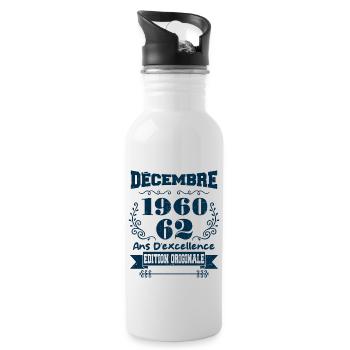 décembre 1960 Edition original | Vintage 1960 - Gourde avec paille intégrée - blanc - Droite