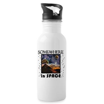 Somewhere in space a mysterious planet - Water bottle with straw - white - Right