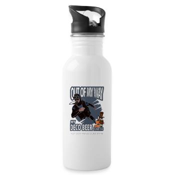 Diving deco beer out of the way gift - Water bottle with straw - white - Right