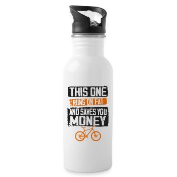 Enduro MTB Mountain Bike Riding - Trinkflasche mit integriertem Trinkhalm - Weiß - Rechts