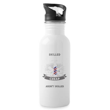 Hairdresser Saying Gift Hair Salon Hairdresser - Water bottle with straw - white - Right