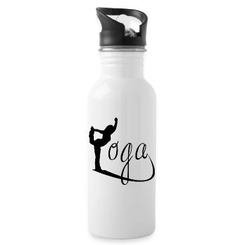 yoga - Gourde avec paille intégrée - blanc - Droite