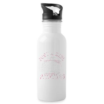 Pfannkuchen Liebhaber Geschenk Pfannkuchen Spruch - Trinkflasche mit integriertem Trinkhalm - Weiß - Rechts