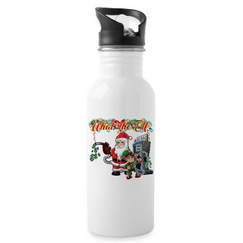 Père Noël et Elf Prix élevé de l’essence - Ce que l’Elfe - Gourde avec paille intégrée - blanc - Droite