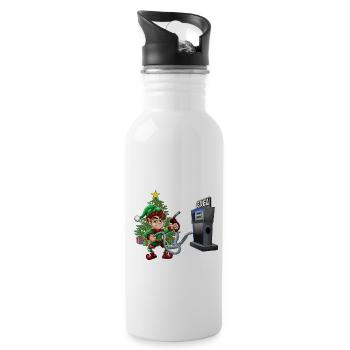 Ce que l’Elfe - FunnY Christmas Expensive Gas - Gourde avec paille intégrée - blanc - Droite