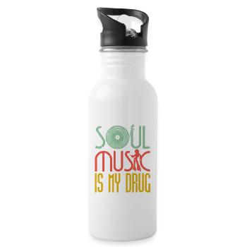 | de vêtements Funk Costume vintage des années 70 pour la musique soul - Gourde avec paille intégrée - blanc - Droite