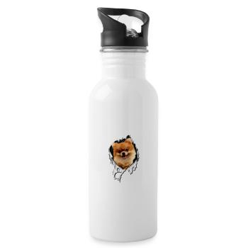 My Pomeranian Ist Perfekt Für Alle Hundebesitzer - Trinkflasche mit integriertem Trinkhalm - Weiß - Rechts